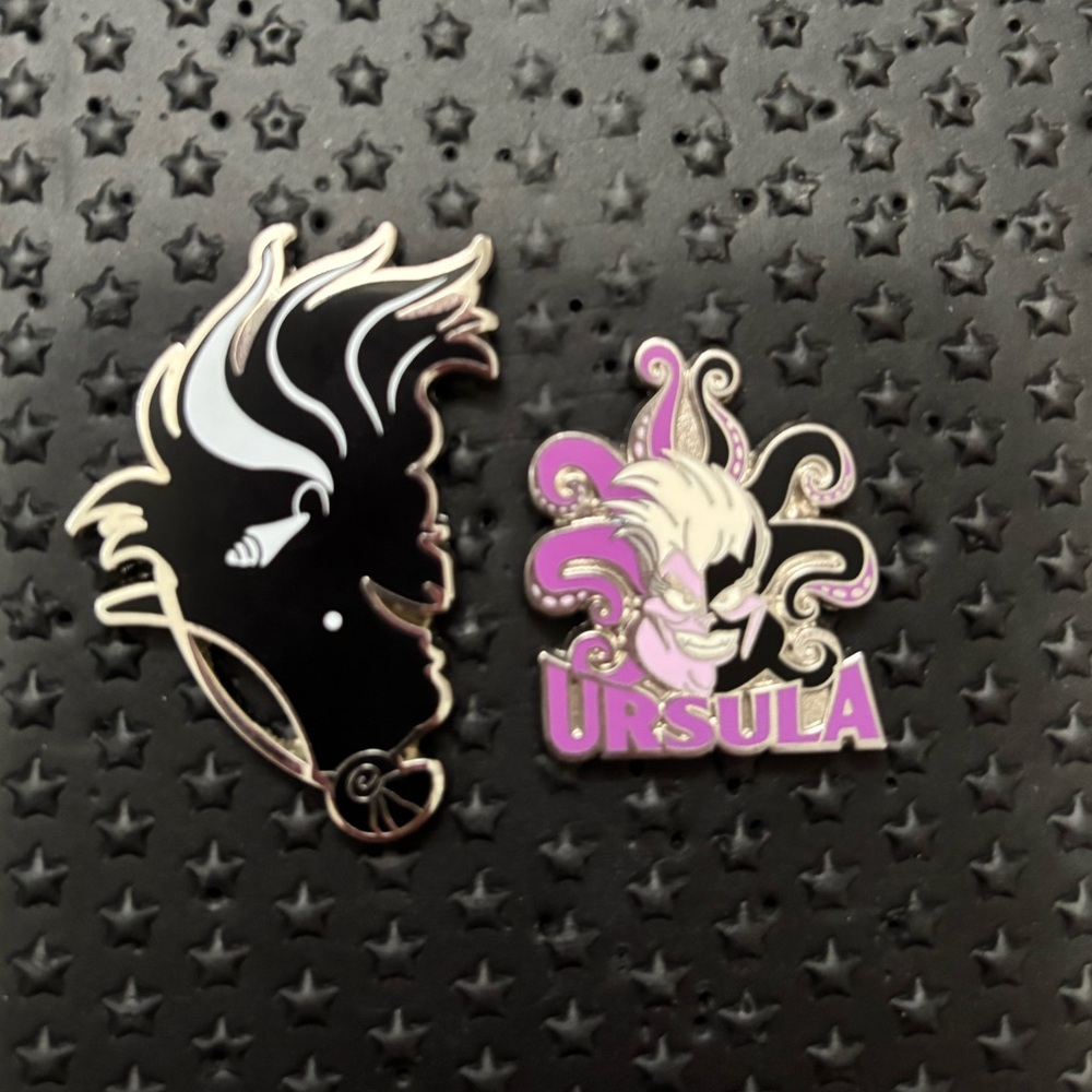 Disney Ursula Black and Pink Pins